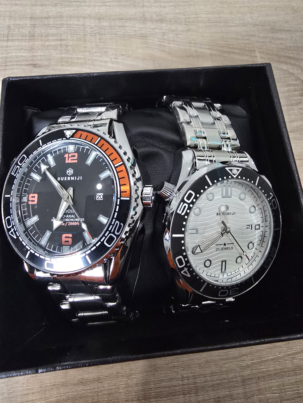 Bundle, Men’s Stainless Steel Authomatic Watch - Black and Silver